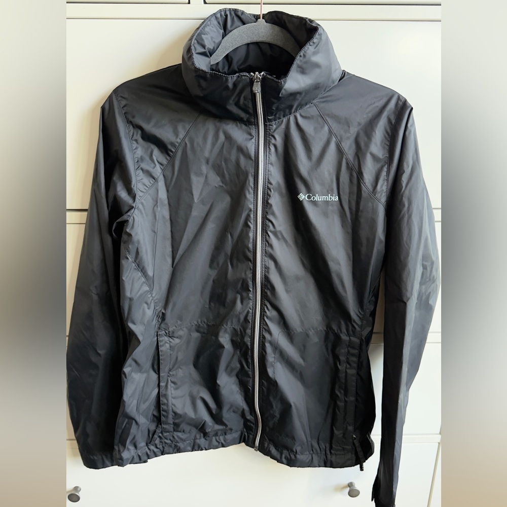 Columbia Charcoal Gray Packable Windbreaker Jacket Sz L
